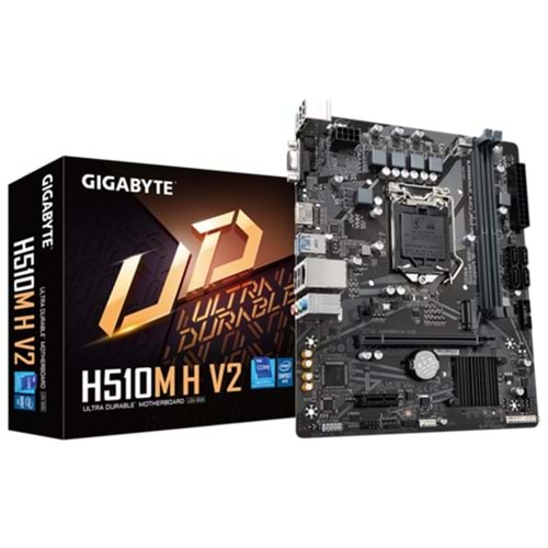 GIGABYTE H510M-H-V2 DDR4 3200MHZ 1XVGA 1XHDMI 1XM.2 USB 3.2 MATX 1200P (10 VE 11. NESİL İŞLEMCİ UYUMLU) 