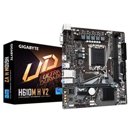 GIGABYTE H610M-H-V2 DDR5 5600MHZ 1XVGA 1XHDMI 1XM.2 USB 3.2 MATX 1700P (12. / 13. VE 14. NESİL İŞLEMCİ UYUMLU) 