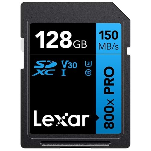 128GB LEXAR LSD0800P128G-BNNNG PROFESSIONAL 800X PRO SDXC UHS-I CARDS UP TO 150MB/S READ 45MB/S WRIT 