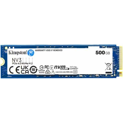 500 GB KINGSTON NV3 M.2 NVME PCIE GEN4 5000/3000MBS SNV3S/500G 