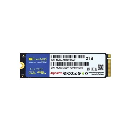 2 TB TWINMOS M.2 PCIE NVME 3600/3250 NVME2TB2280AP 