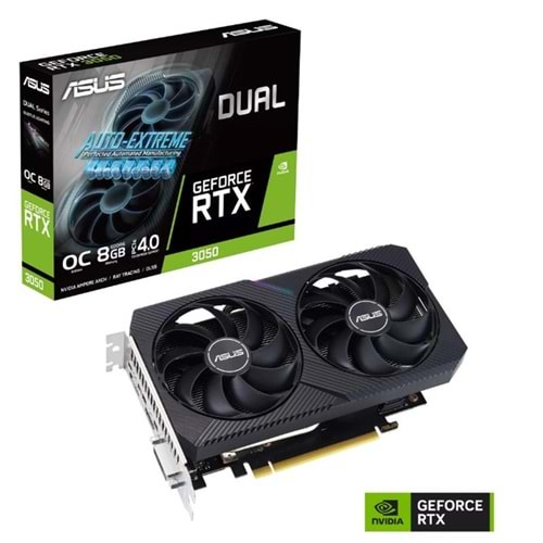 ASUS GEFORCE DUAL-RTX3050-O8G V2 8GB GDDR6 128BIT 1XHDMI 3XDP 1XDVI EKRAN KARTI 