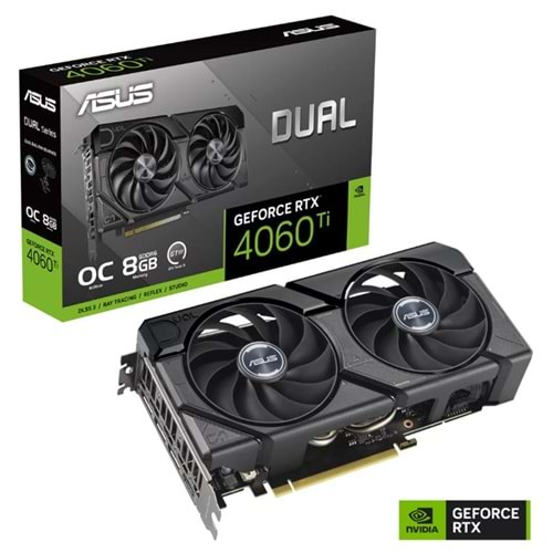 ASUS GEFORCE DUAL-RTX4060TI-O8G-EVO 8GB GDDR6 128BIT 1XHDMI 3XDP EKRAN KARTI 