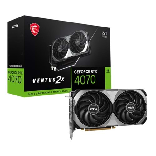 MSI GEFORCE RTX4070 VENTUS 2X E 12G OC 12GB GDDR6X 192BIT 1XHDMI 3XDP EKRAN KARTI 