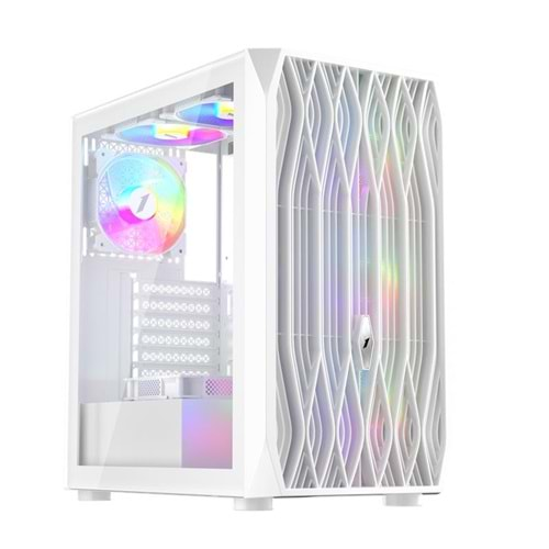 1ST PLAYER ARIYA AY7 BEYAZ 650W 80+ ARGB 4X12CM FAN TEMPERLİ CAM MESH USB 3.0 ATX KASA 