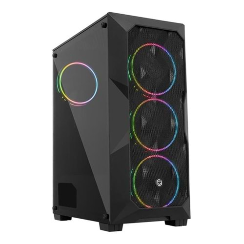 FRISBY FC-9425G 500W DOUBLE SLIM RGB FAN MESH KASA 