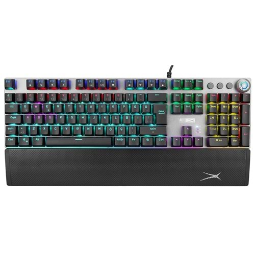 Altec Lansing ALGK8614GR, Siyah-Gümüş, Türkçe Q, Rainbow Aydınlatma, USB Kablolu, Multimedya, Red Switch, Mekanik, Gaming Klavye