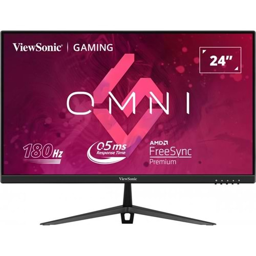 23.8 VIEWSONIC VX2428 IPS 0.5MS 180MHZ 2XHDMI 1XDP FHD 1920X1080 HOPARLÖR ÇERÇEVESİZ FREESYNC GAMING VESA SİYAH 