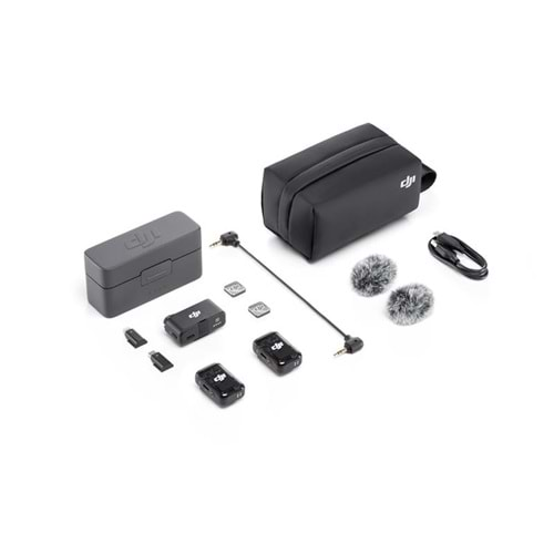 DJI MIC 2 KABLOSUZ MİKROFON (2TX-1RX-CHARGING CASE) (RESMI DIST GARANTILI) 