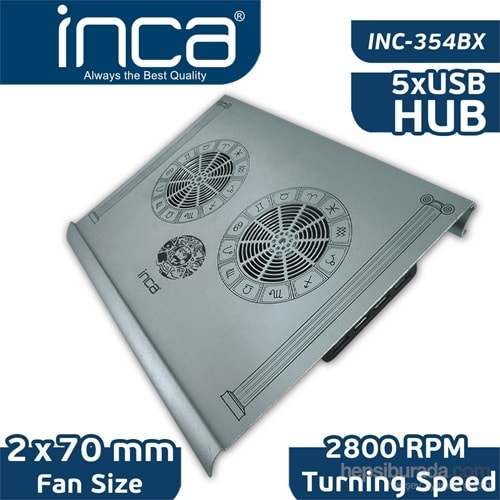 Inca INC-354BX Aluminyum Özel Dizayn Sessiz USB HUB 7'-17