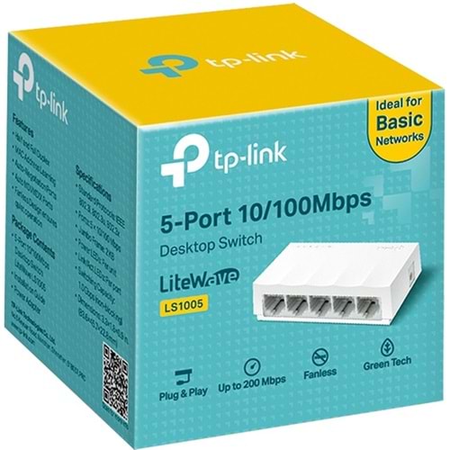 Tp-Lınk LS1005 5 Port 10/100 Mbps Ethernet Swıtch