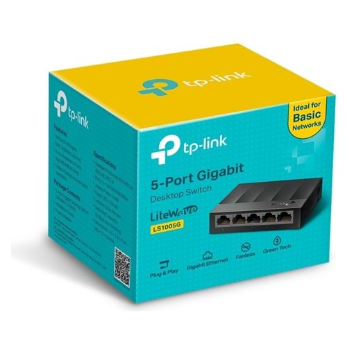 TP-LINK LS1005G 5 PORT 10/100/1000 GIGABIT PLASTİK KASA SWITCH