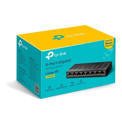TP-LINK LS1008G 8 PORT GIGABIT PLASTİK KASA SWITCH
