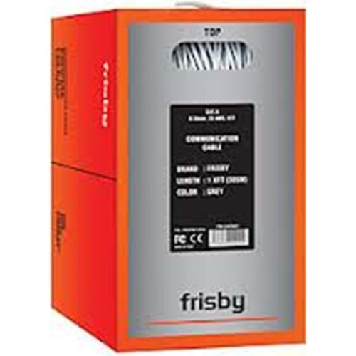 FRISBY FR-CAT601 305MT 0.58MM 23AWG CAT6 UTP KABLO GRİ 