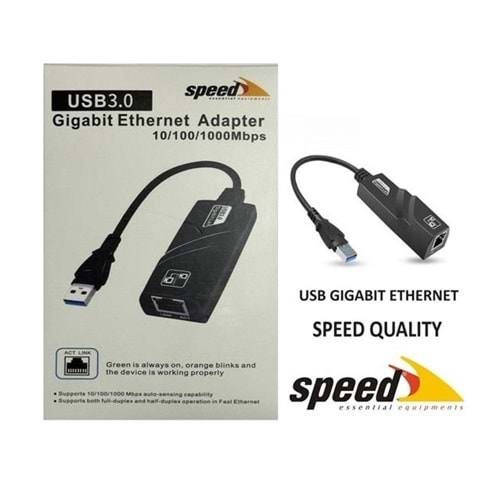 SPEED SP UE050 10/100/1000MBPS USB 2.0/3.0 GIGABIT ETHERNET DÖNÜŞTÜRÜCÜ