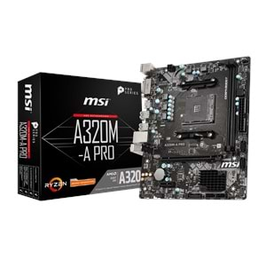 MSI A320M-A PRO DDR4 3200MHZ 1XHDMI 1XDVI USB 3.2 MATX AM4 