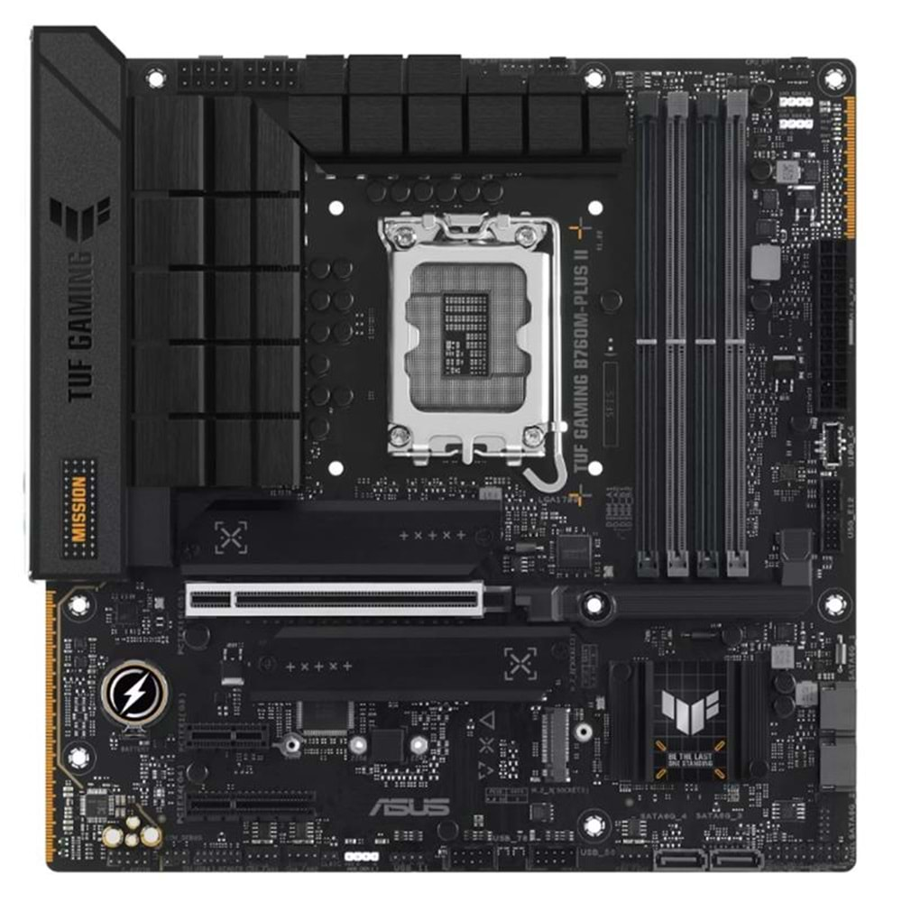 ASUS TUF GAMING B760M-PLUS II DDR5 7800MHZ 1XHDMI 1XDP 3XM.2 MATX 1700P (12. / 13. VE 14. NESİL İŞLEMCİ İLE UYUMLU 