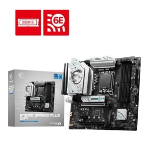 MSI B760M GAMING PLUS WIFI DDR5 6800MHZ 2XHDMI 2XDP 2XM.2 USB 3.2 MATX 1700P (12. / 13. VE 14. NESİL İŞLEMCİ UYUMLU) 