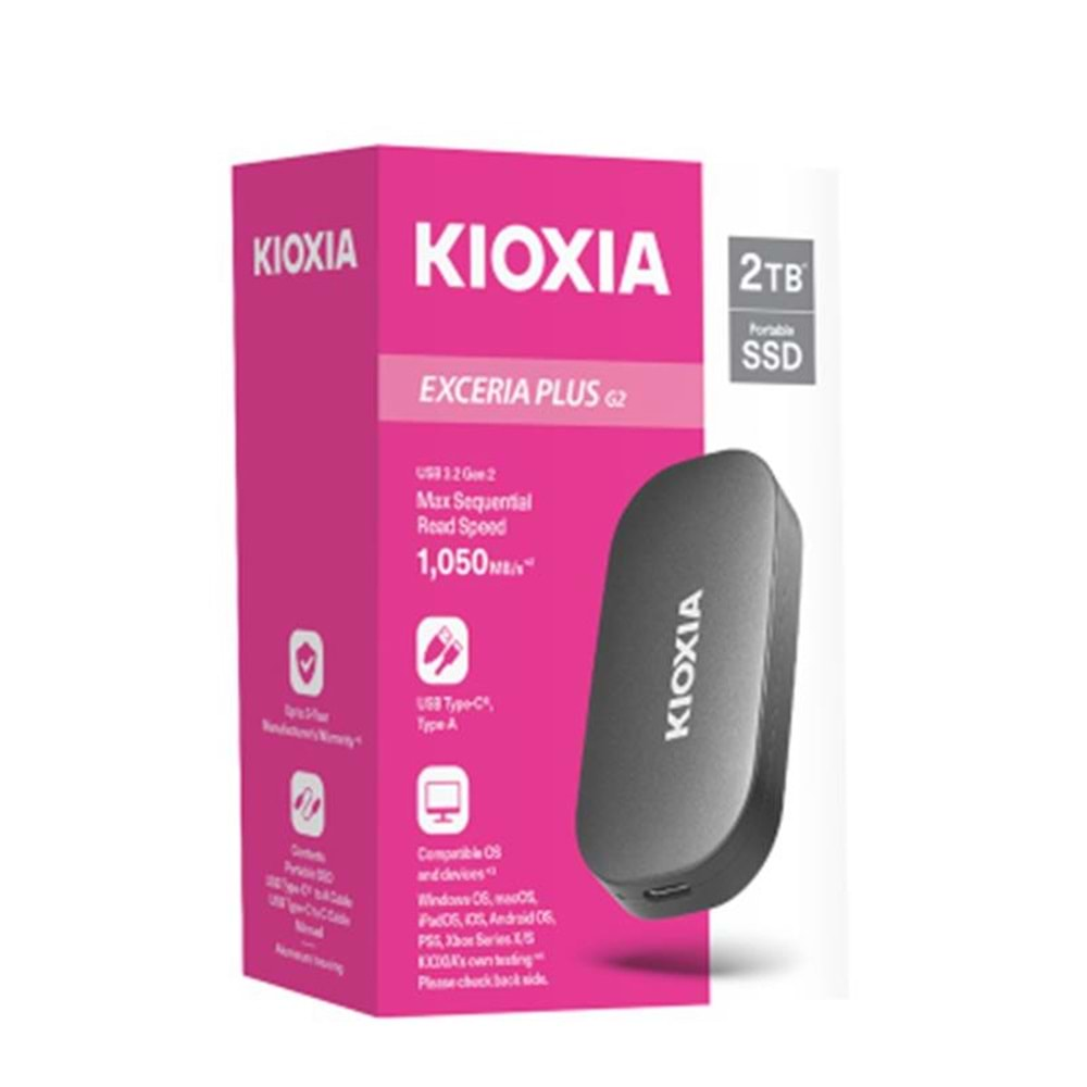 2 TB KIOXIA EXCERIA PLUS G2 USB 3.2 1050/1000 LXD20K002TG8 