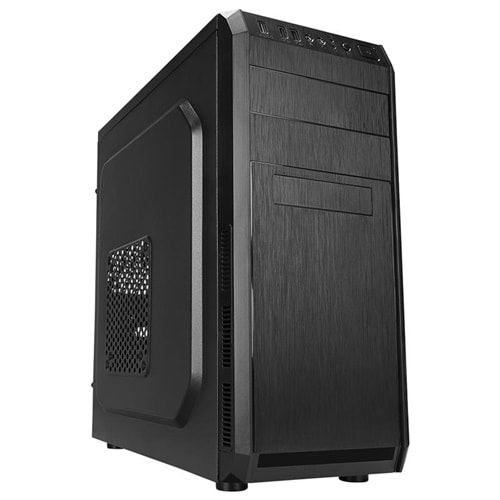 EVEREST 318B 300W PEAK SİYAH METAL PANEL ATX MİD-T PC KASASI 