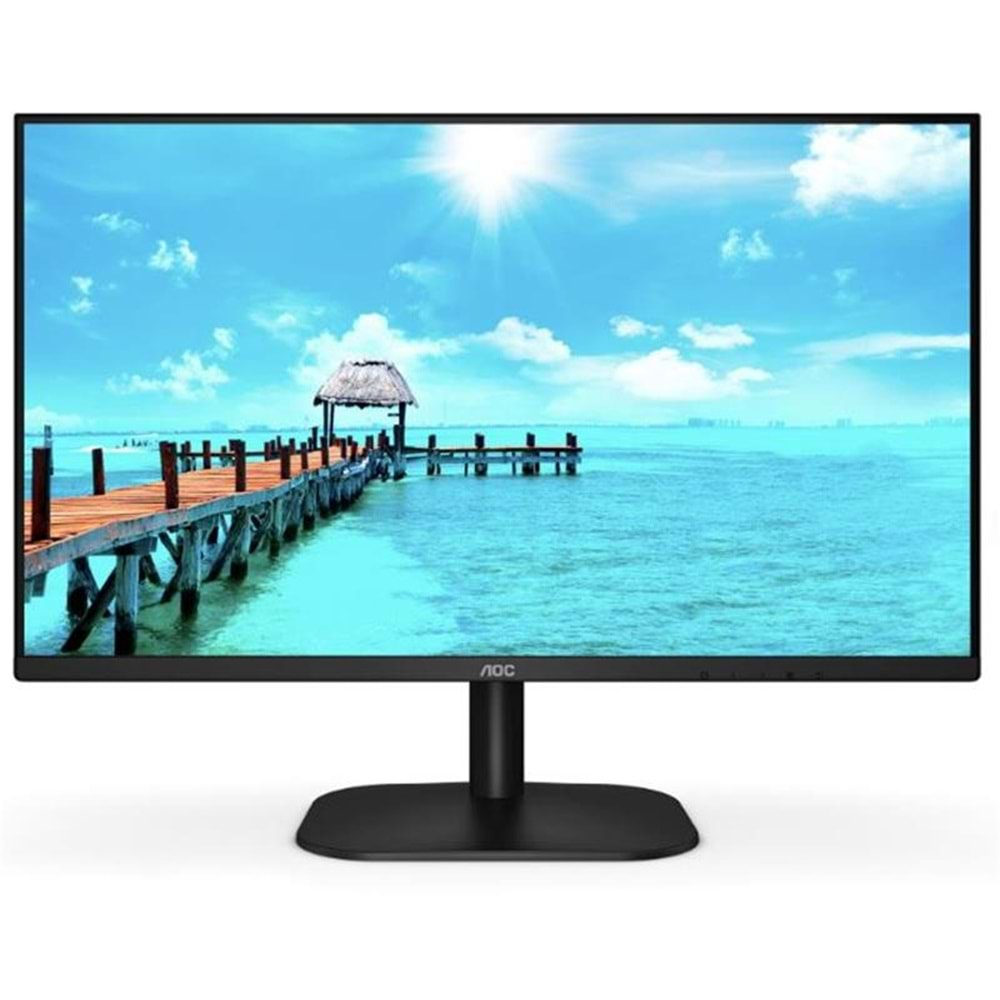 27 AOC 27B2QAM 4MS 75MHZ 1XVGA 1XHDMI 1XDP FHD 1920X1080 HOPARLÖR ÇERÇEVESİZ FLICKER-FREEE VESA SİYAH 