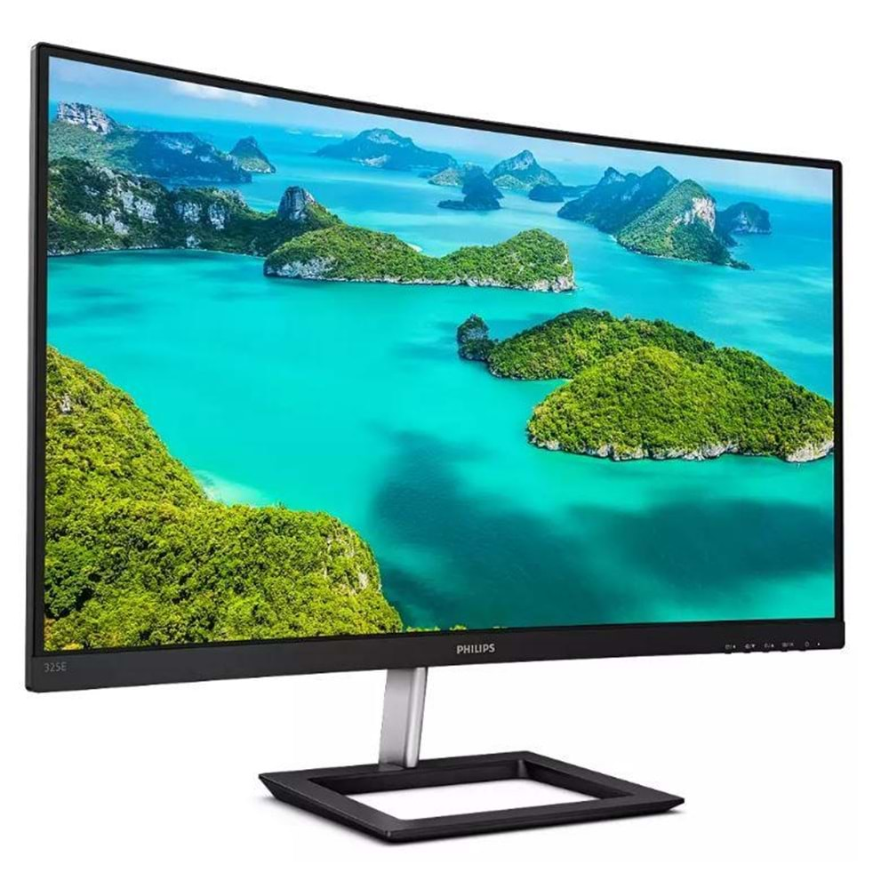 31.5 PHILIPS 325E1C/00 4MS 75MHZ 1XVGA 1XHDMI 1XDP 2K WQHD 2560X1440 FLICKER-FREE FREESYNC YÜKSEKLİK AYARI CURVED SİYAH 