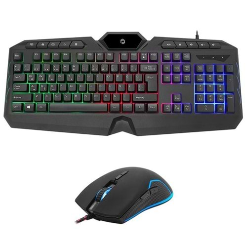 FRISBY FK-4865QU USB Q TR MM SİYAH KABLOLU GAMING KLAVYE MOUSE SET 