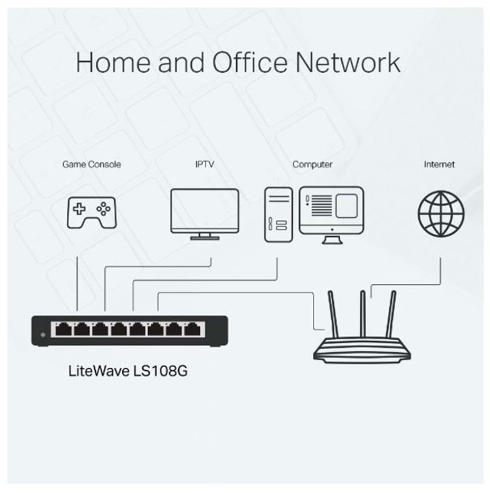 TL OMADA RR LS108G 8 PORT GIGABIT METAL SWITCH