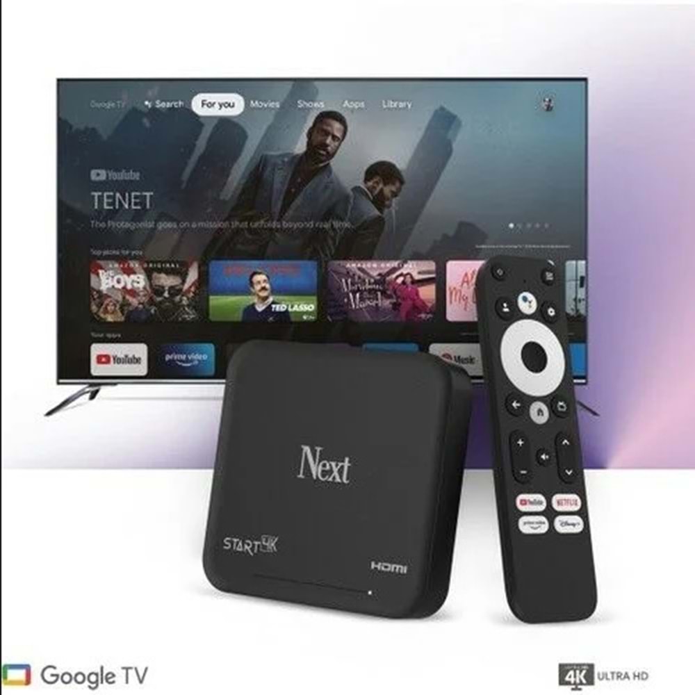 D-Smart Mega Dsmart GO 1 Yıl Hediye Next Start 4K Tv Box Google sertifikalı Google TV OTT Kutu