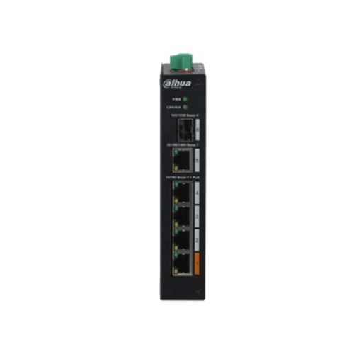 DAHUA PFS3106-4ET-60-V2 4 PORT 10/100 + 1XGB RJ45/SFP 60W POE ENDÜSTRİYEL SWITCH 