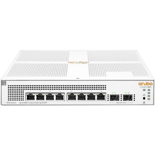 HPE ARUBA ION JL681A 8 PORT GIGABIT POE + 2XSFP UPLINK YÖNETİLEBİLİR 124W POE SWITCH 