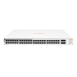 HPE ARUBA ION JL815A 48 PORT GIGABIT / 24 PORT POE + 4X1GB SFP UPLINK YÖNETİLEBİLİR 370W POE RACMOUNT SWITCH 