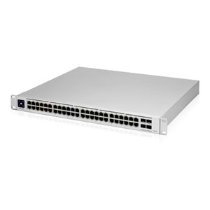 UBNT USW-PRO-48-POE 48 PORT GIGABIT + 4X10GB SFP UPLINK 600W POE YÖNETİLEBİLİR RACKMOUNT SWITCH 