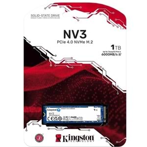 1 TB KINGSTON NV3 M.2 NVME PCIE GEN4 6000/4000MBS SNV3S/1000G