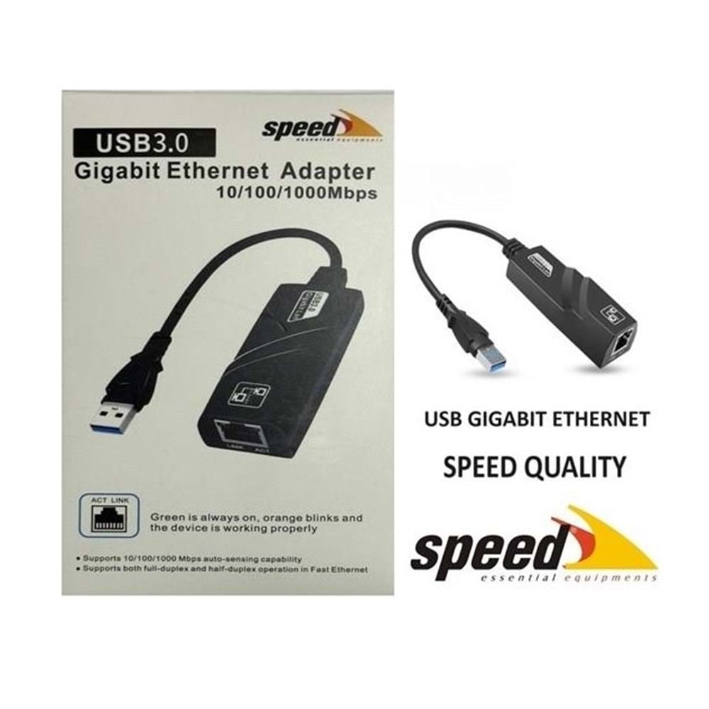 SPEED SP UE050 10/100/1000MBPS USB 2.0/3.0 GIGABIT ETHERNET DÖNÜŞTÜRÜCÜ